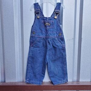 Vintage 18m Health-tex All American Overall blue denim pink stitching pleats